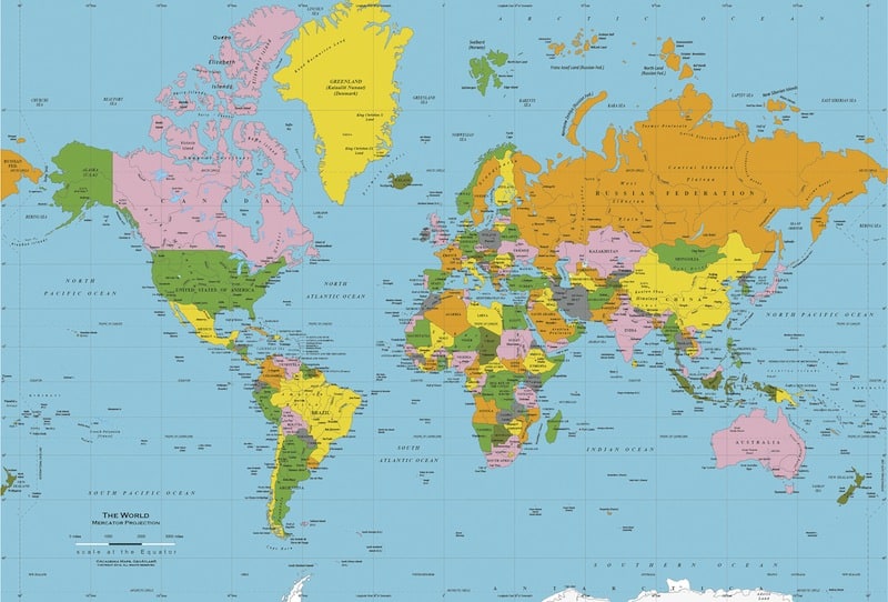 Mercator World Map